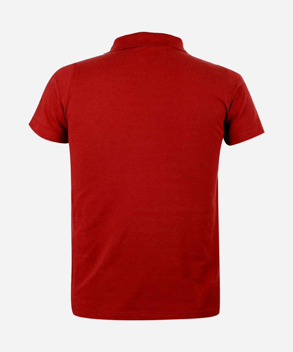 polo juvenil básica vermelha