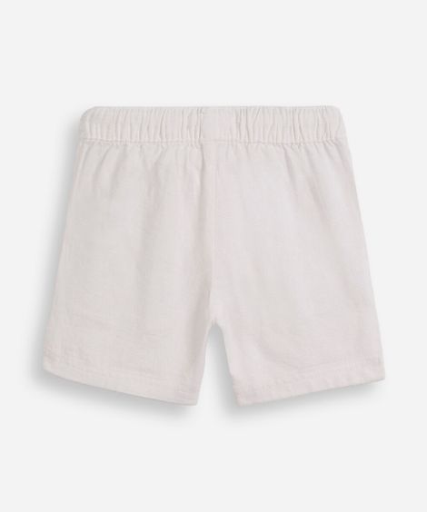 bermuda infantil de viscolinho branco