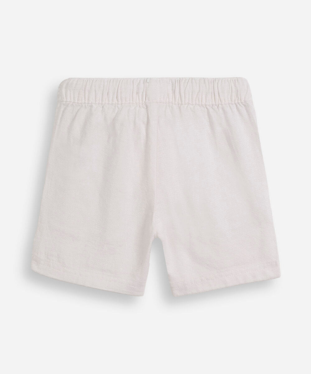 bermuda infantil de viscolinho branco