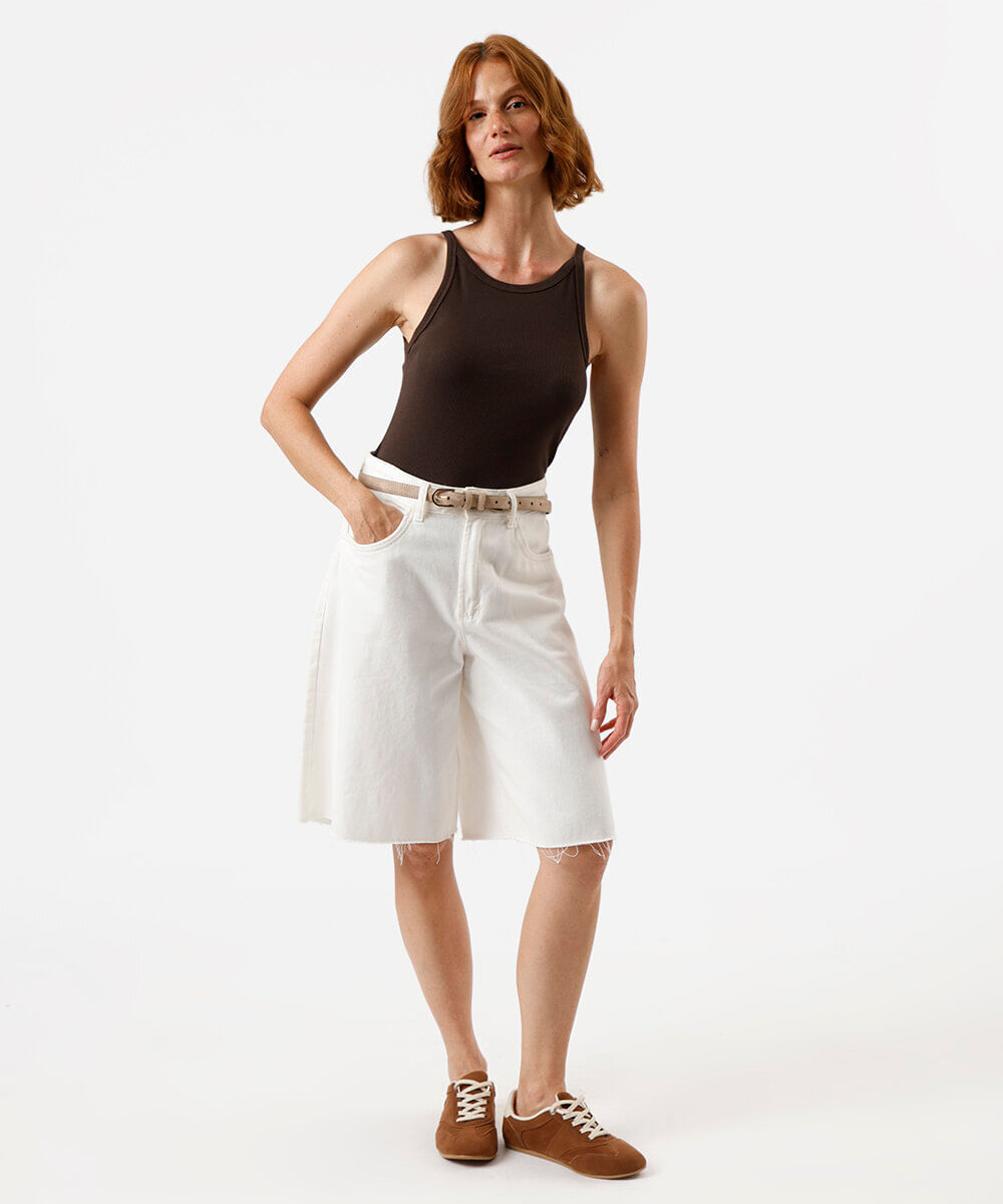 blusa feminina de algodão halterneck marrom