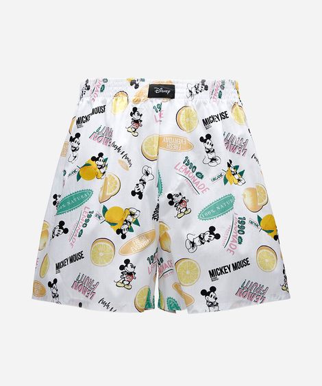 cueca samba canção de algodão mickey branca