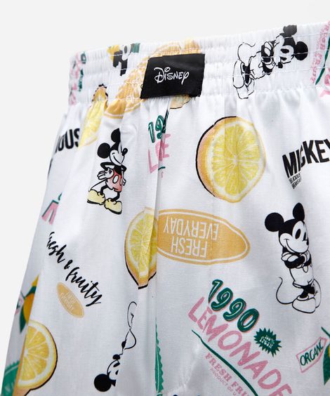 cueca samba canção de algodão mickey branca