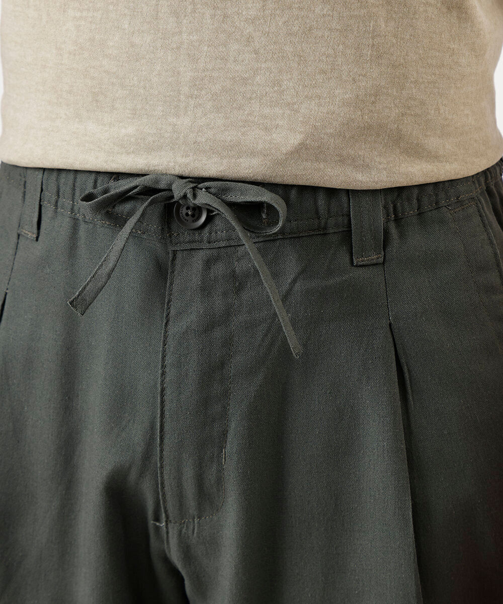calça jogger masculina com linho verde