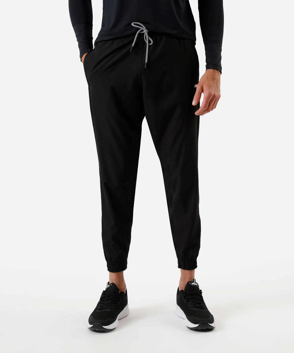 calça jogger masculina esportiva com bolsos preta