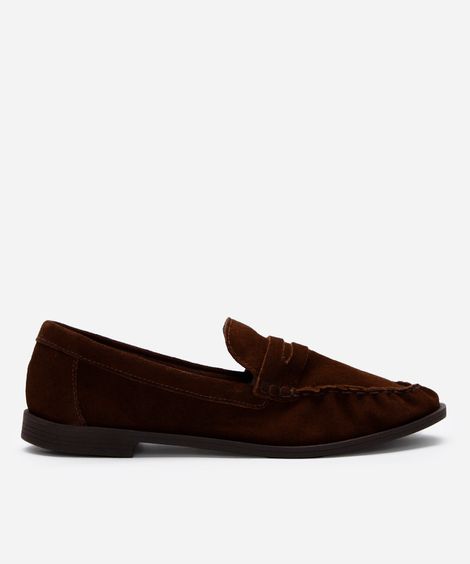 mocassim de camurça oneself marrom