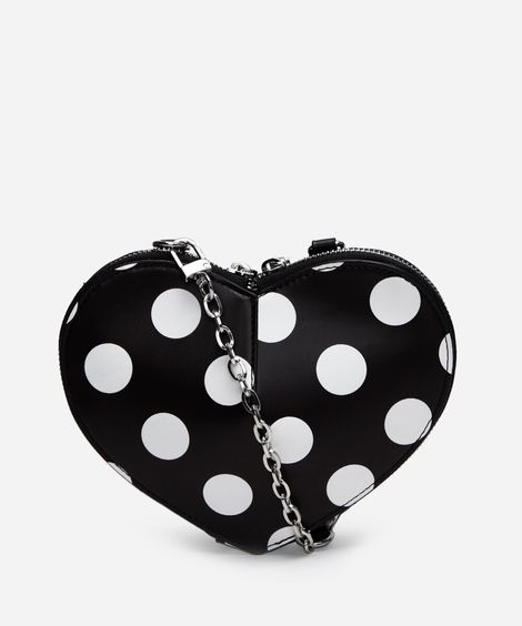 bolsa transversal coração preta