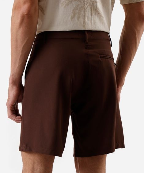short boardshort reto masculino marrom