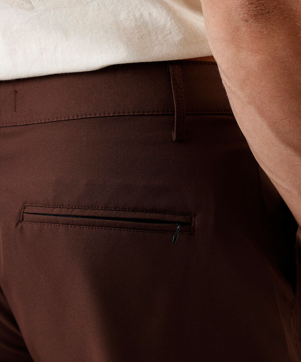 short boardshort reto masculino marrom