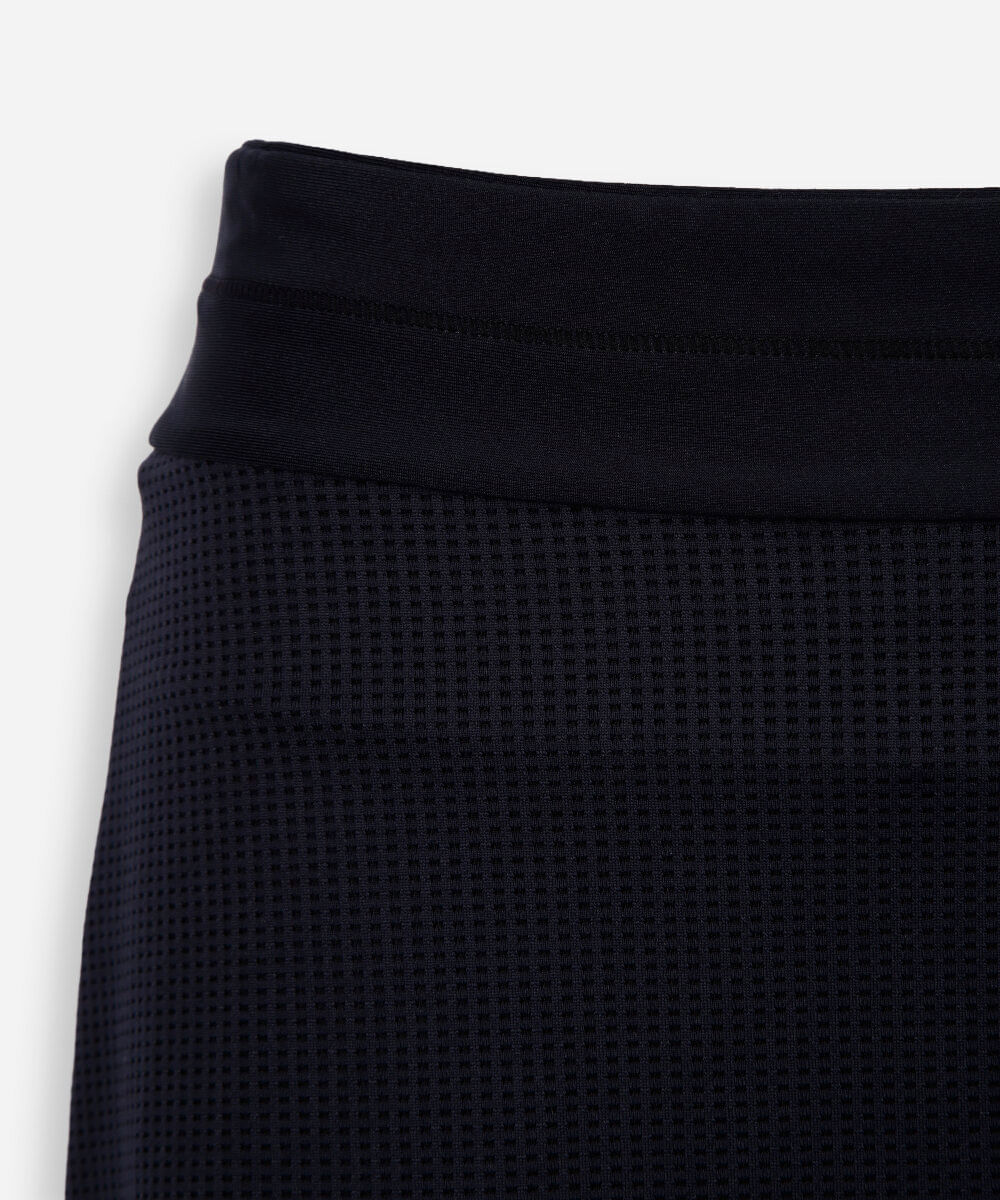 short saia juvenil texturizado preto