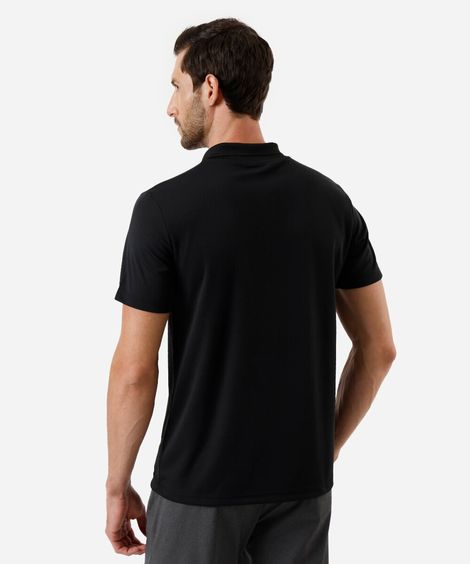 polo esportiva masculina texturizada - preto