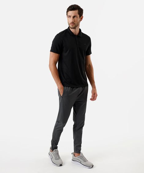 calça jogger masculina de poliamida esportiva cinza