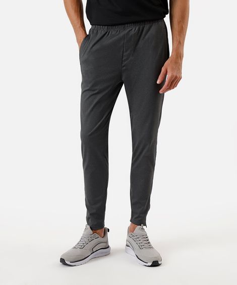 calça jogger masculina de poliamida esportiva cinza