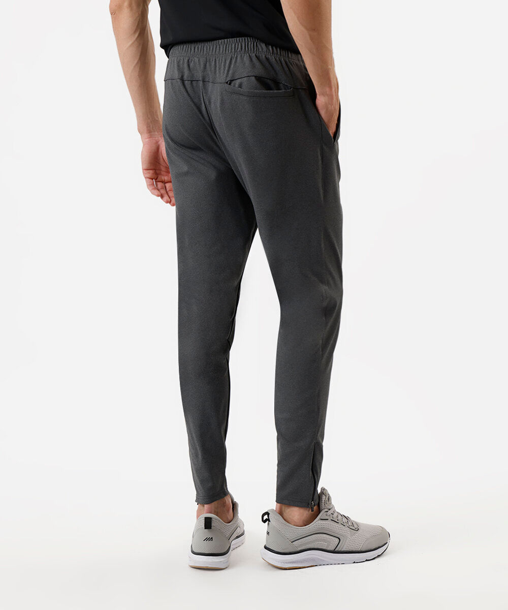 calça jogger masculina de poliamida esportiva cinza