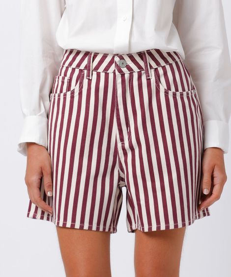 short los angeles feminino de sarja listrado mindset colorido