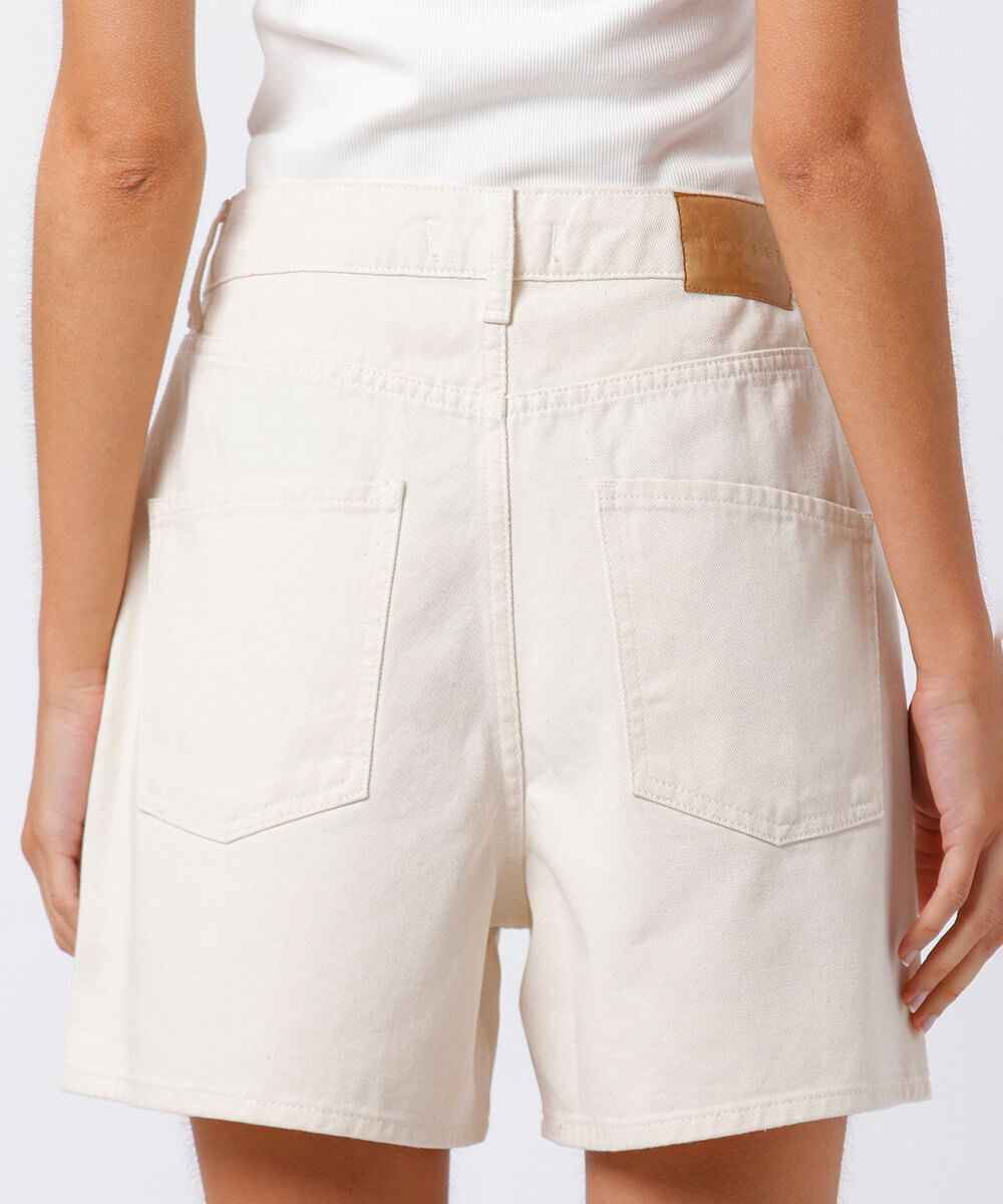 short los angeles feminino de sarja mindset branco