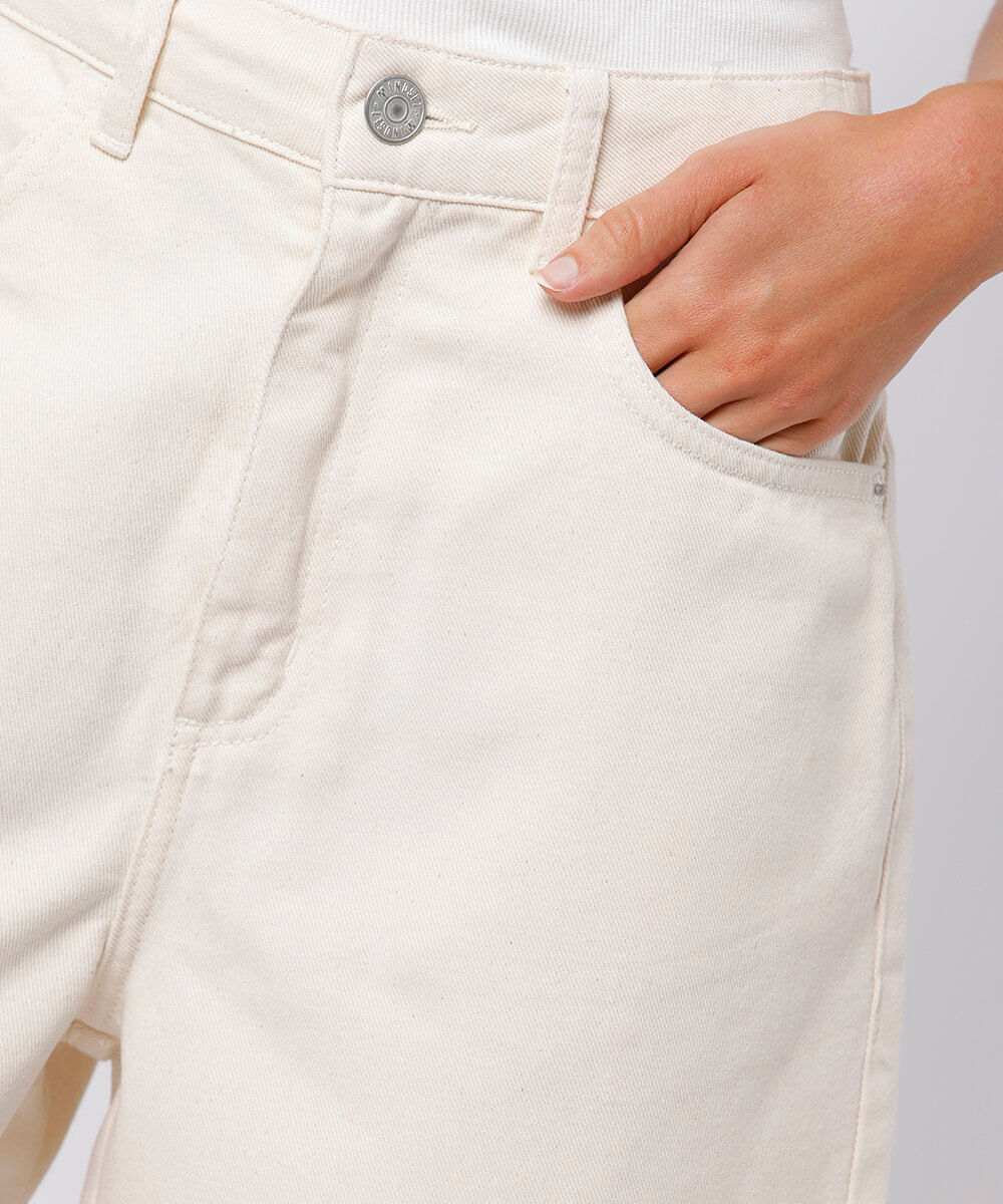 short los angeles feminino de sarja mindset branco