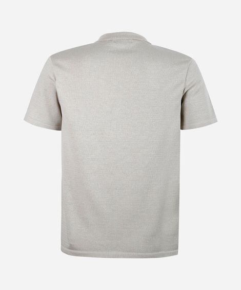 polo juvenil de tricot bege