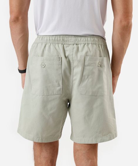 bermuda jogger masculina de sarja verde