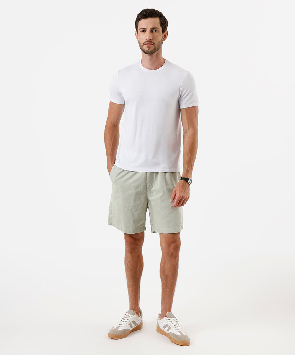 bermuda jogger masculina de sarja verde
