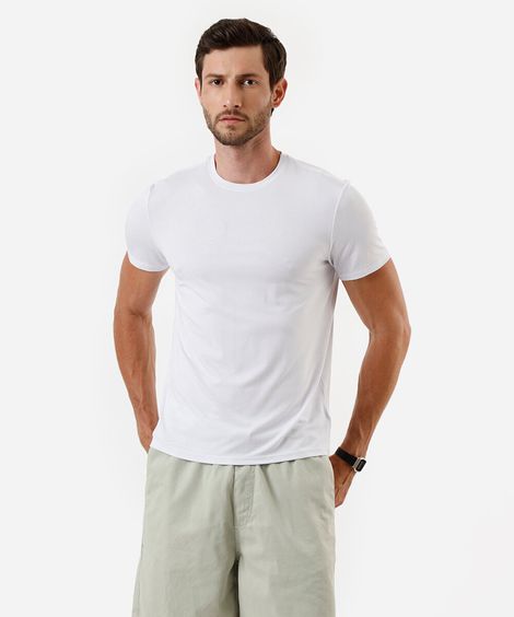 camiseta slim masculina airtech  branca