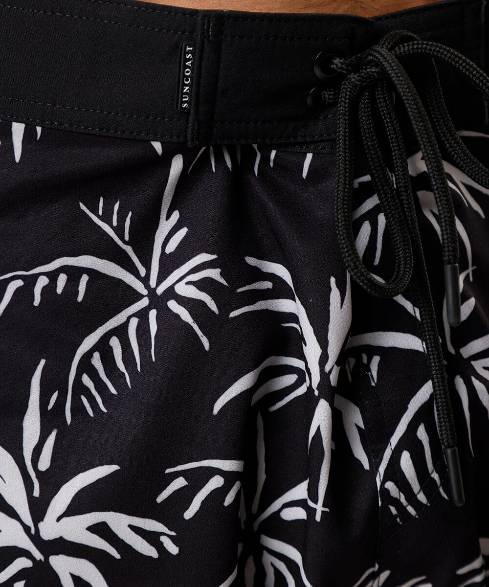 bermuda boardshort masculina estampada preta
