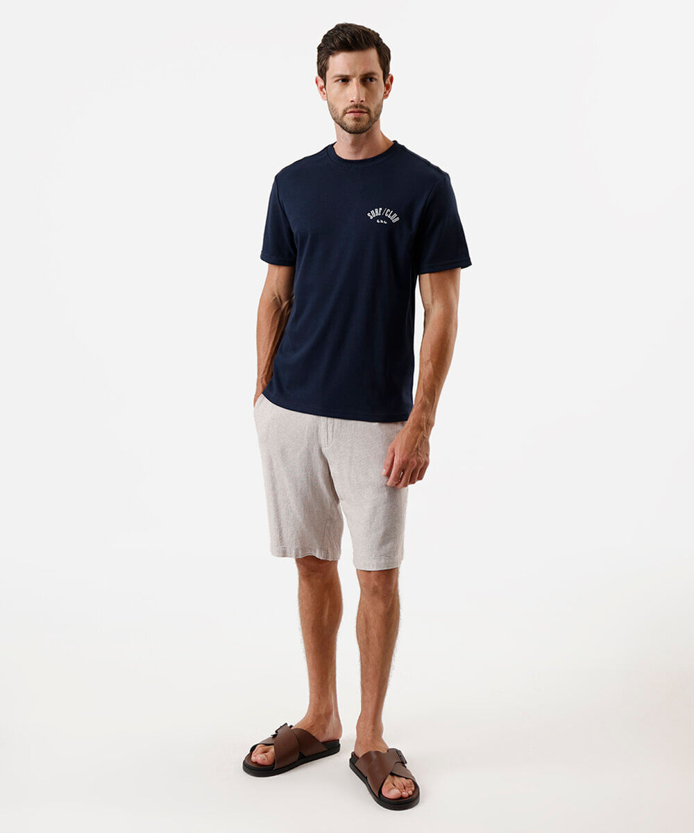 camiseta masculina com algodão surf club azul