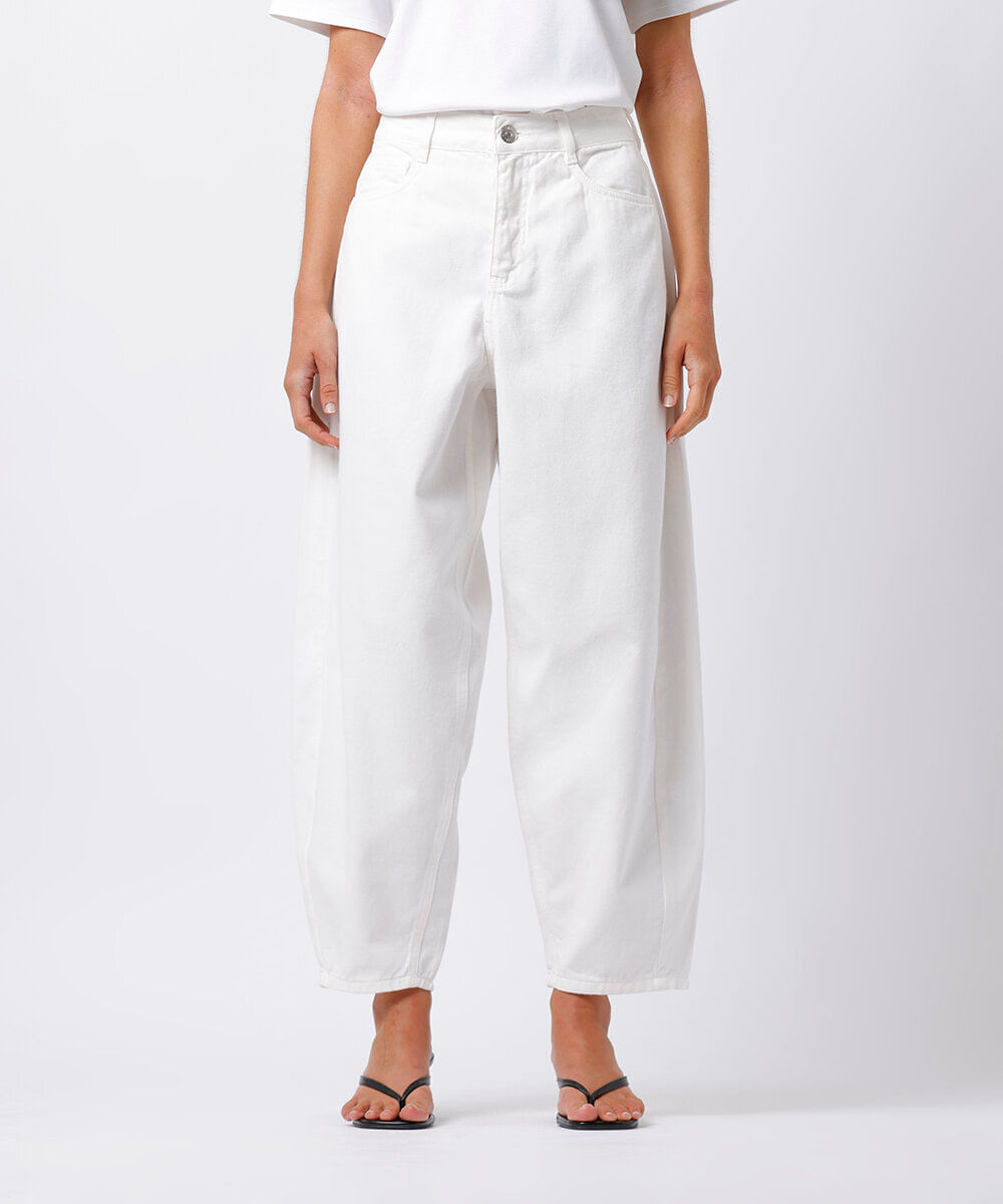 calça balloon feminina jeans mindset off white