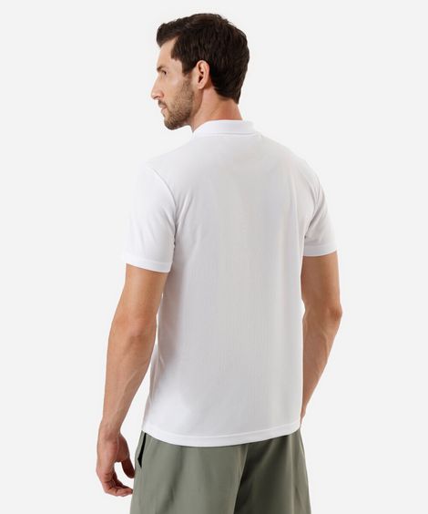 polo esportiva masculina texturizada branco