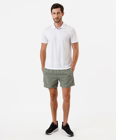 short masculino esportivo bolso com zíper verde