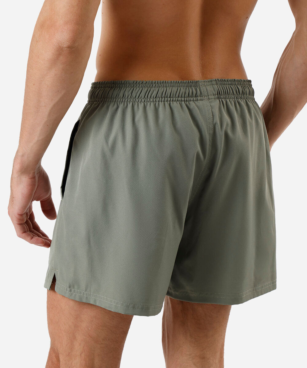 short masculino esportivo ace bolso com zíper verde