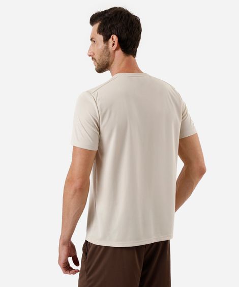 camiseta esportiva masculina bege