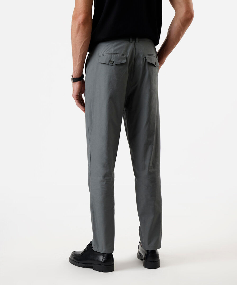 calça slim masculina de alfaiataria verde