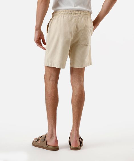 bermuda jogger masculina listrada bege