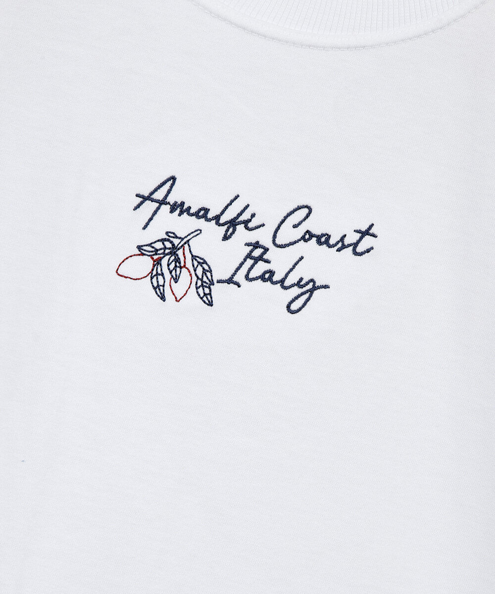camiseta infantil de algodão estampada off white