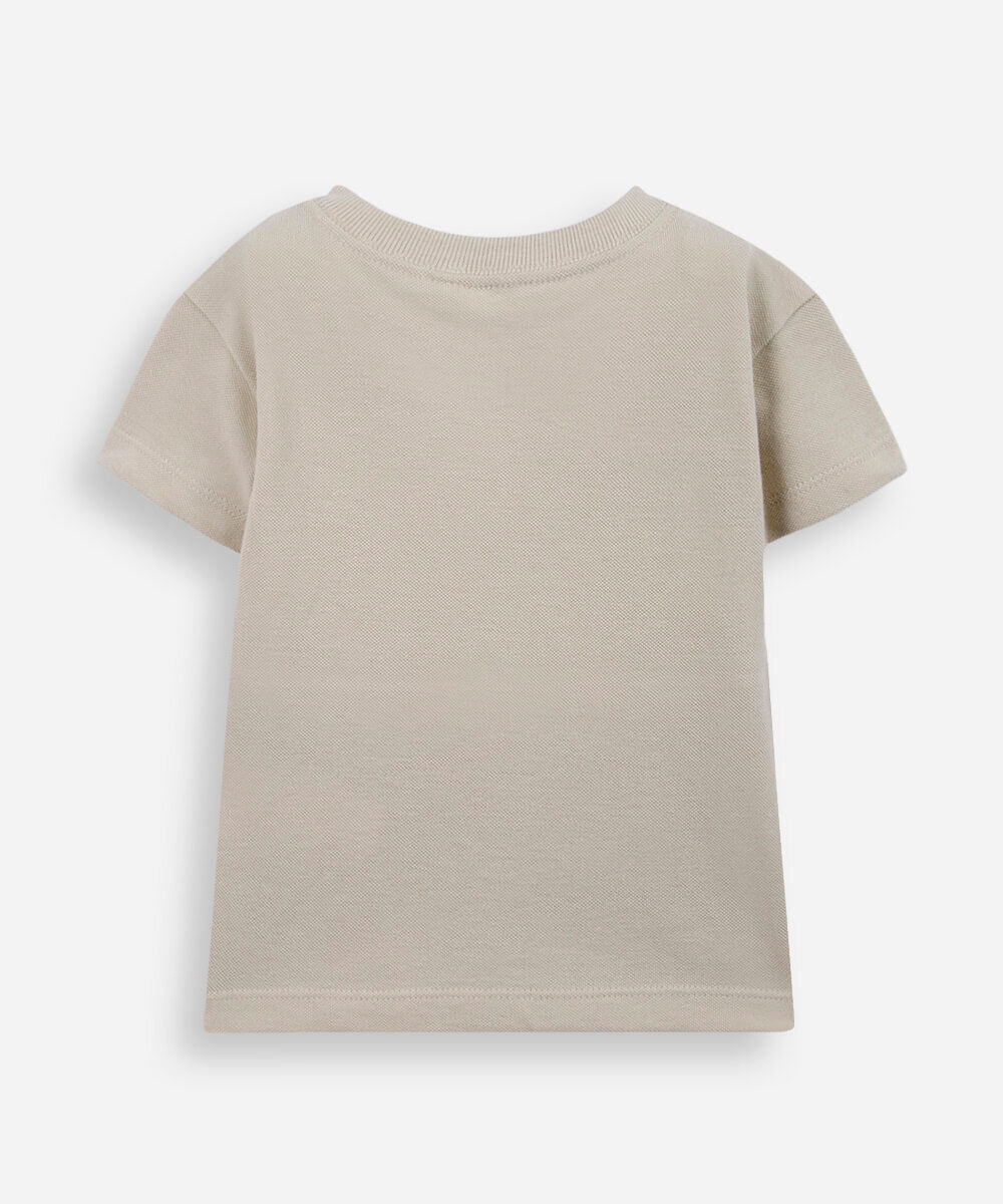 camiseta infantil de algodão mangas curtas listrada vermelha
