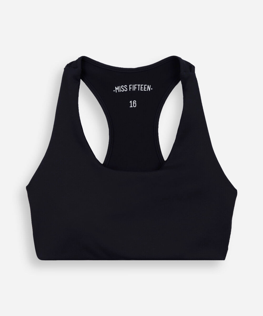 top nadador juvenil de poliamida preto