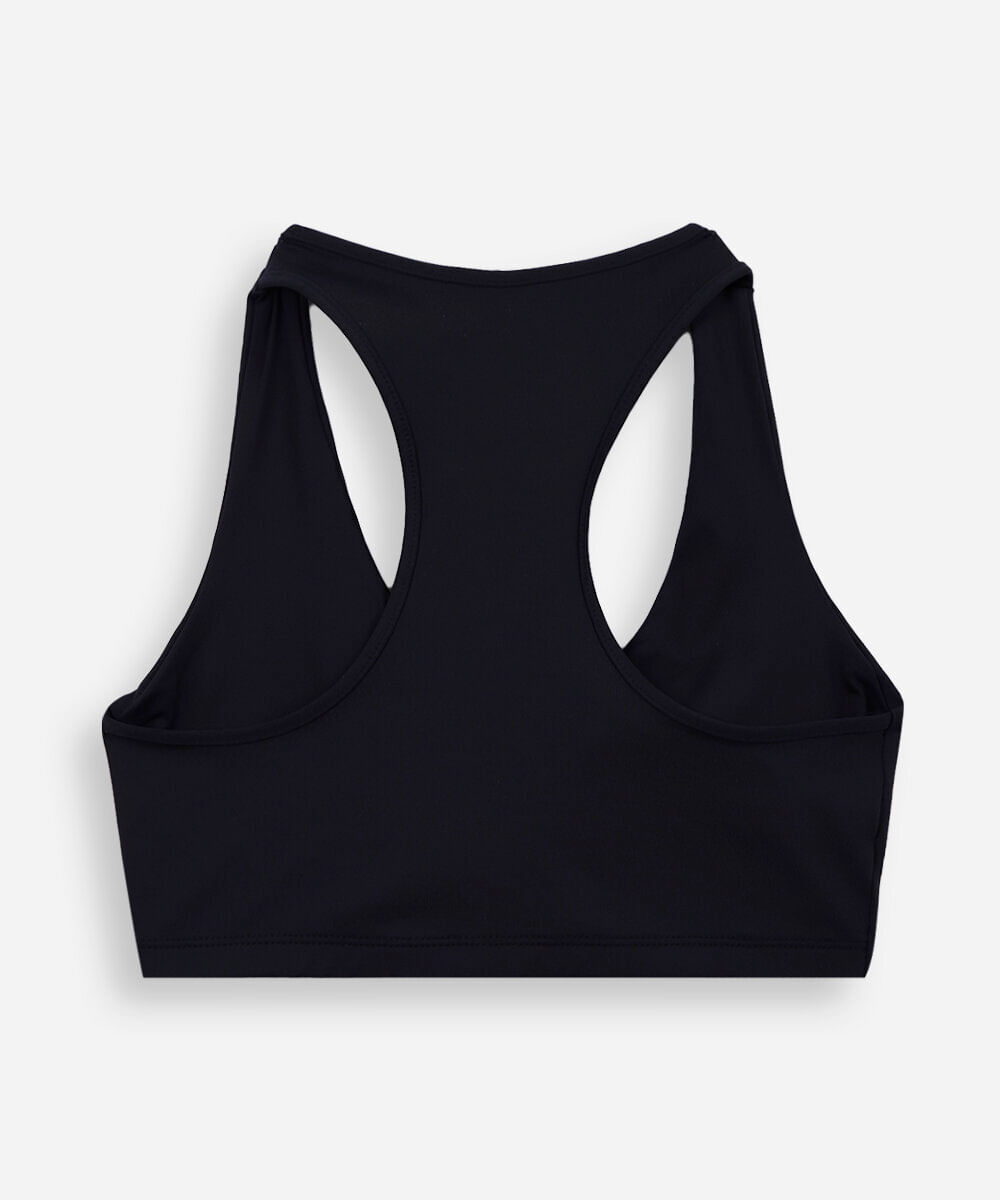 top nadador juvenil de poliamida preto