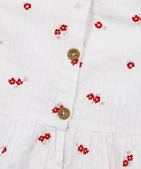 conjunto curto infantil de algodão floral colorido