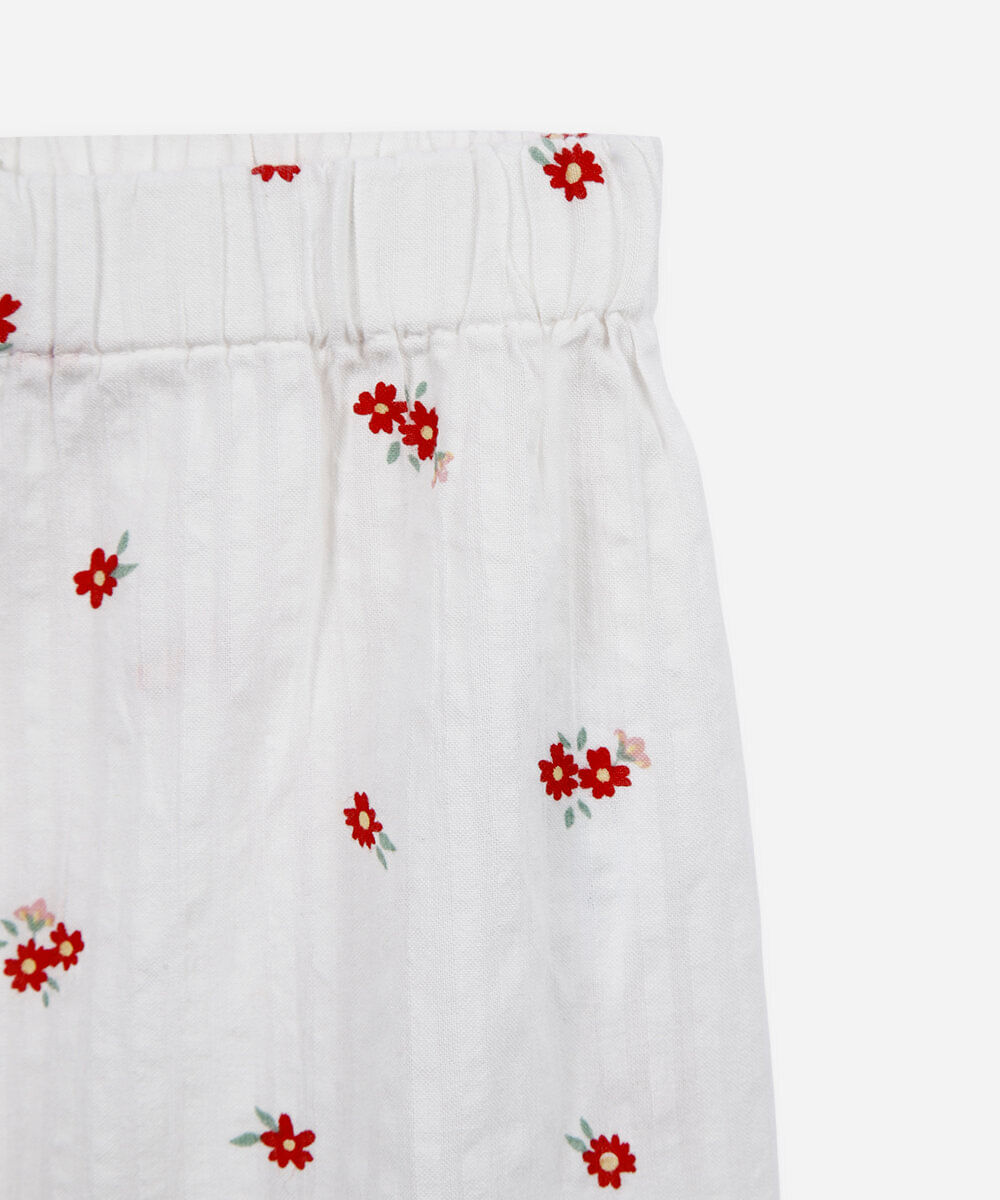 conjunto curto infantil de algodão floral colorido
