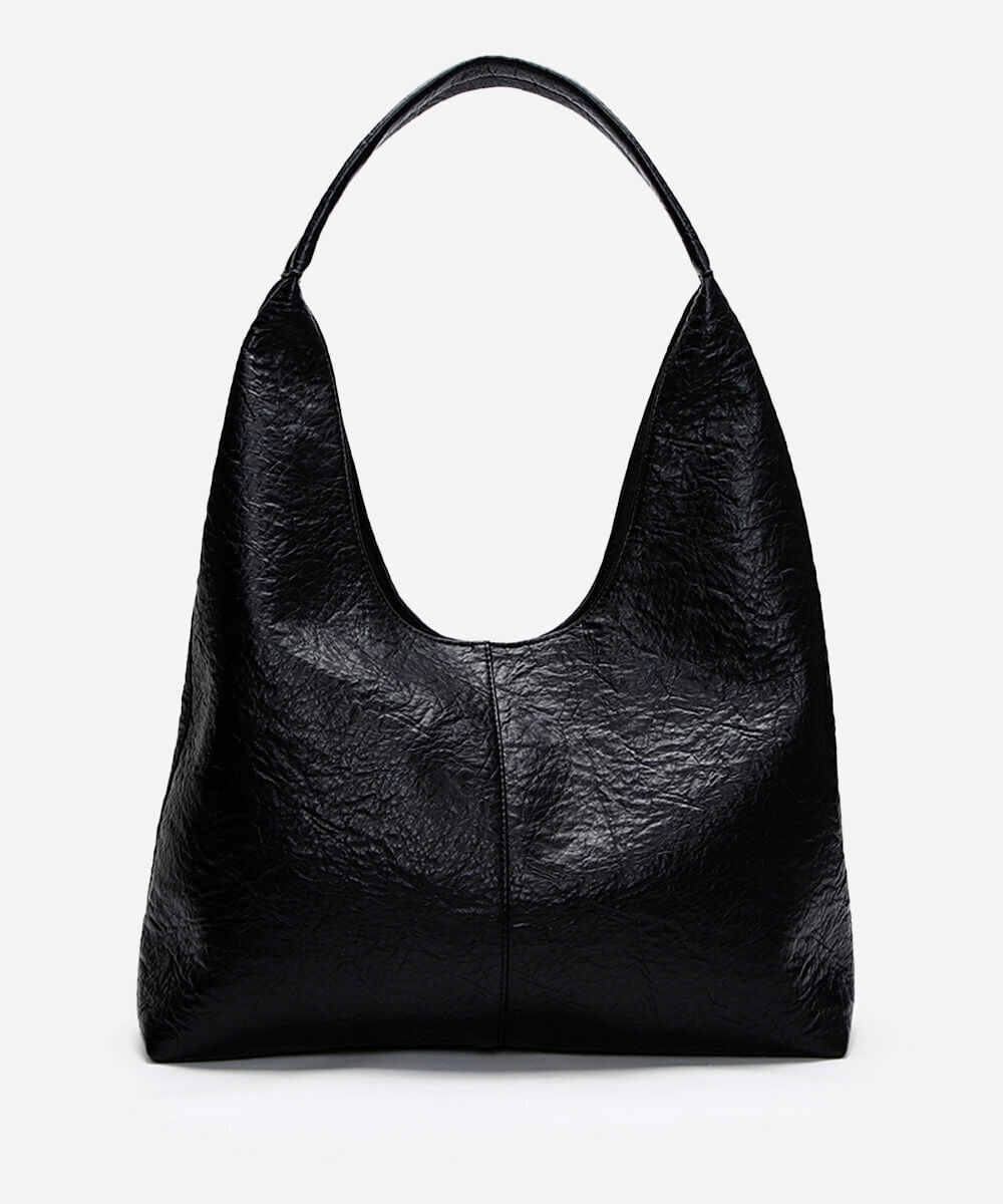 bolsa maxi hobo texturizada mindset  preta