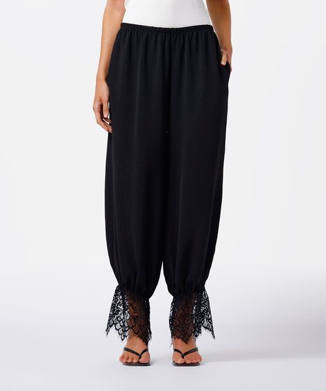 calça aladim feminina de renda mindset preta