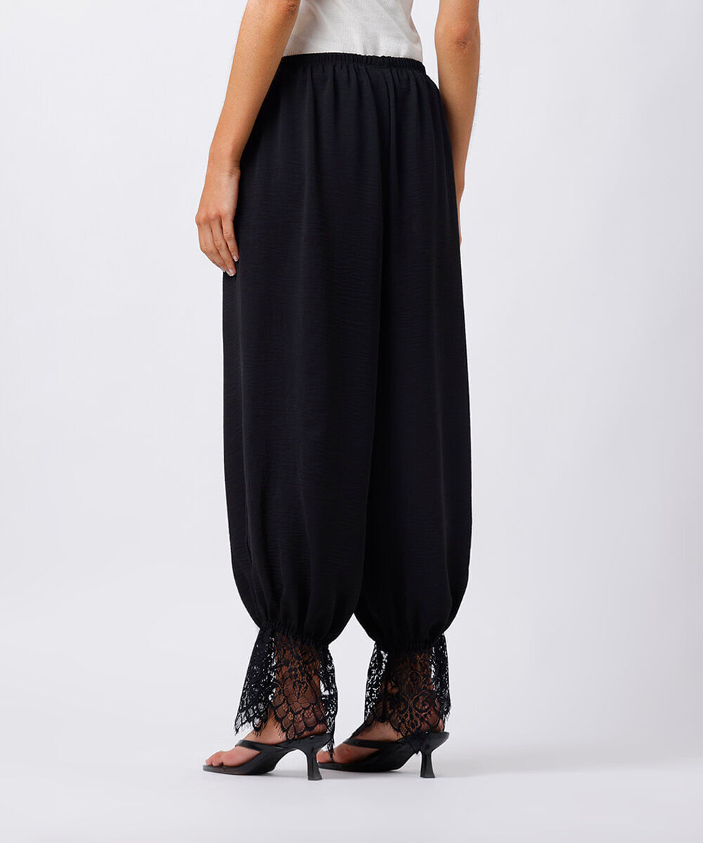 calça aladim feminina de renda mindset preta