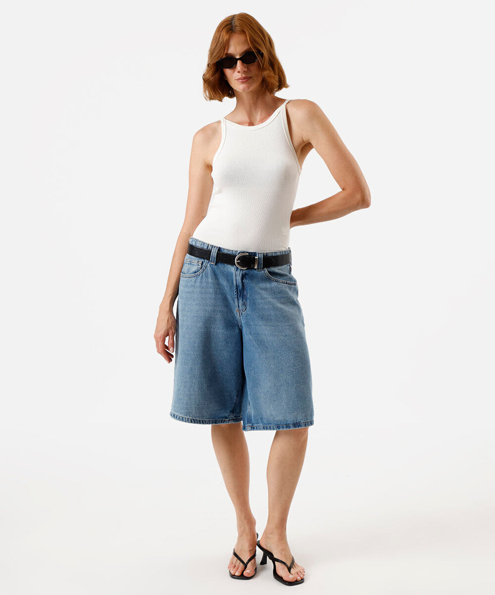 blusa feminina de algodão halterneck off white