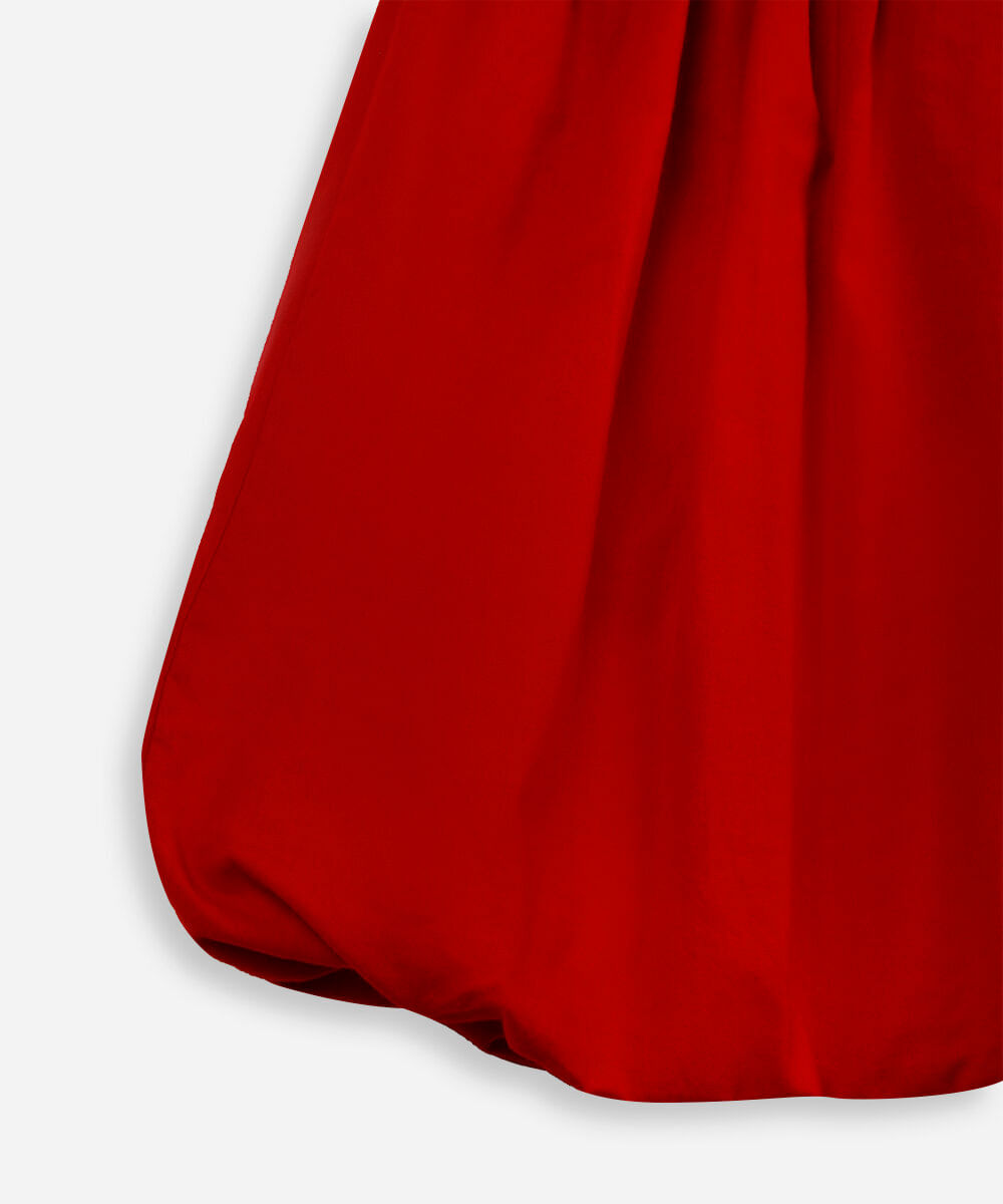 vestido infantil de algodão balonê vermelho