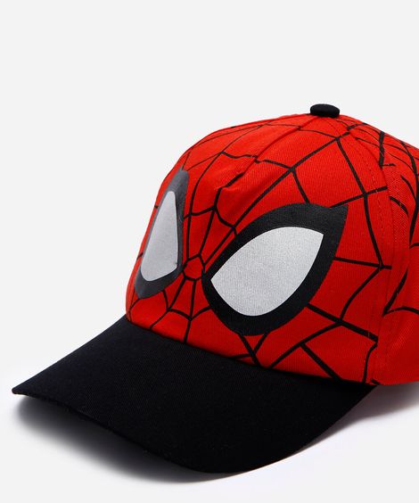 boné infantil homem aranha vermelho