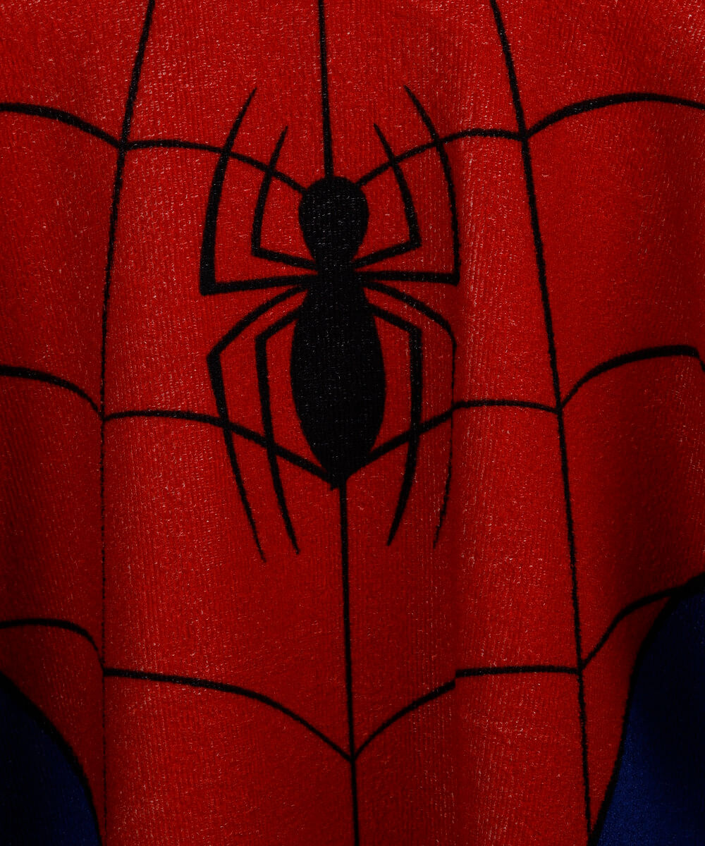 poncho saída de praia infantil homem aranha vermelho