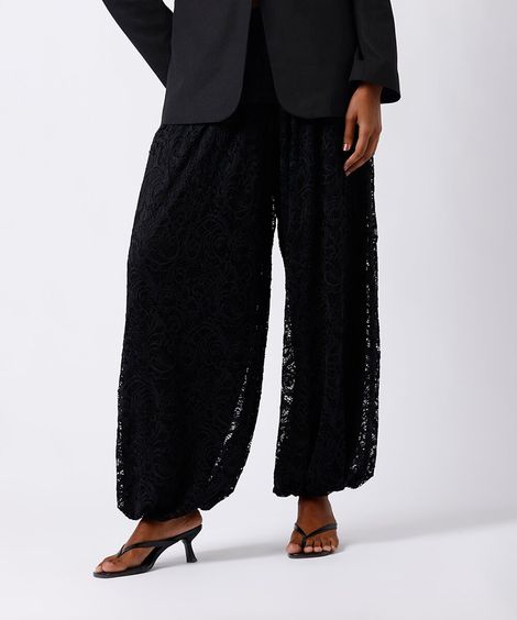 calça aladim feminina de renda mindset preta