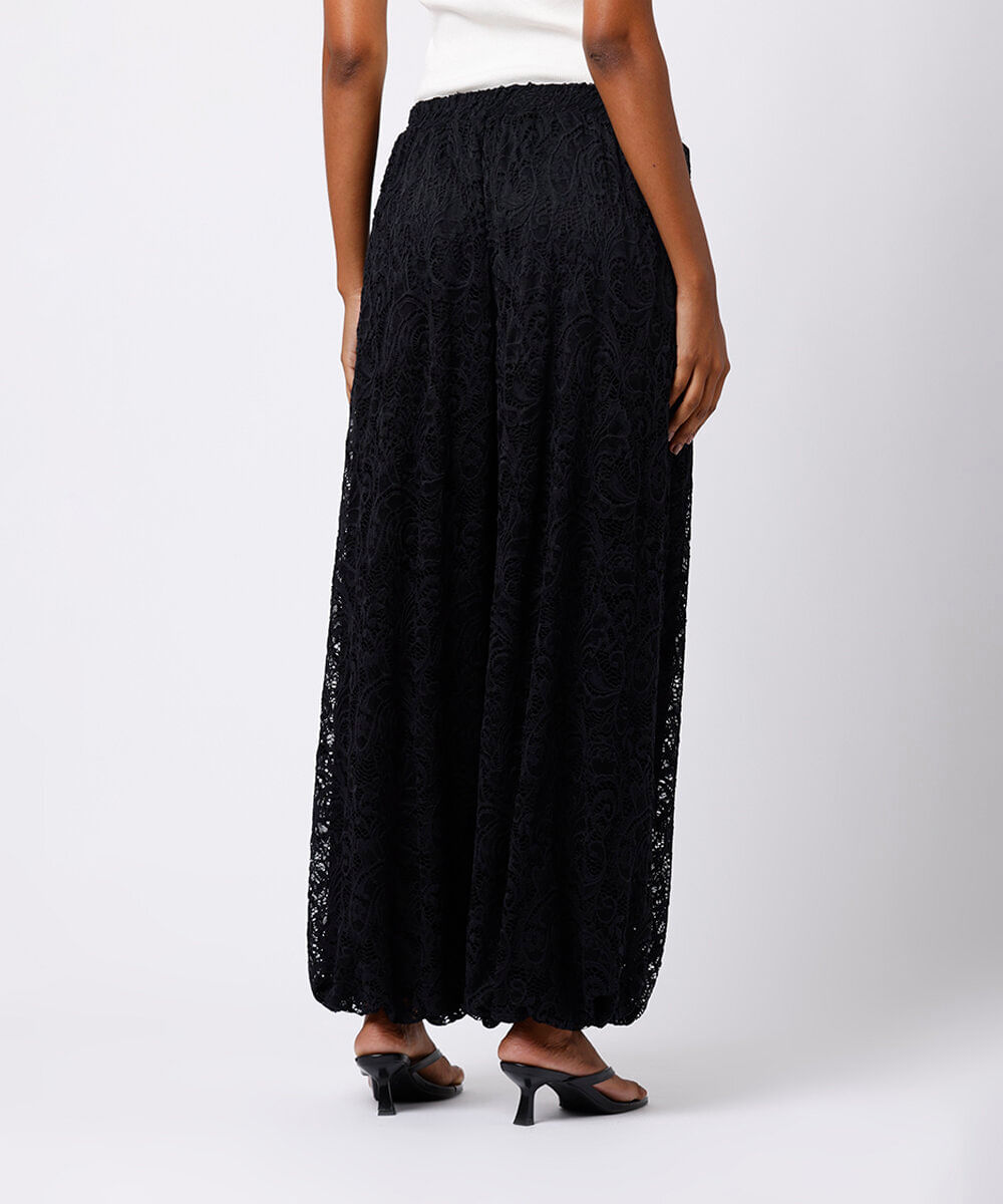 calça aladim feminina de renda mindset preta