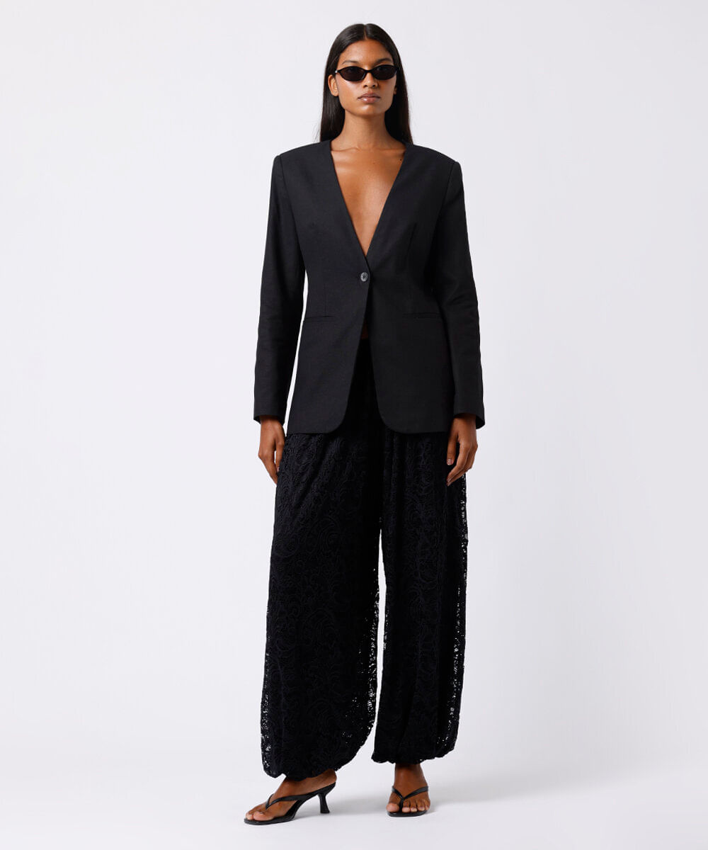 calça aladim feminina de renda mindset preta