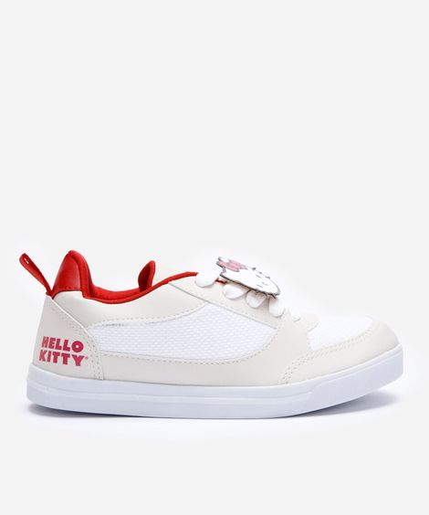 tênis infantil hello kitty off white